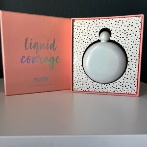Silver 3oz Stainless Steel Flask Blush Pink Gift Box Liquid Courage Gift For Her
